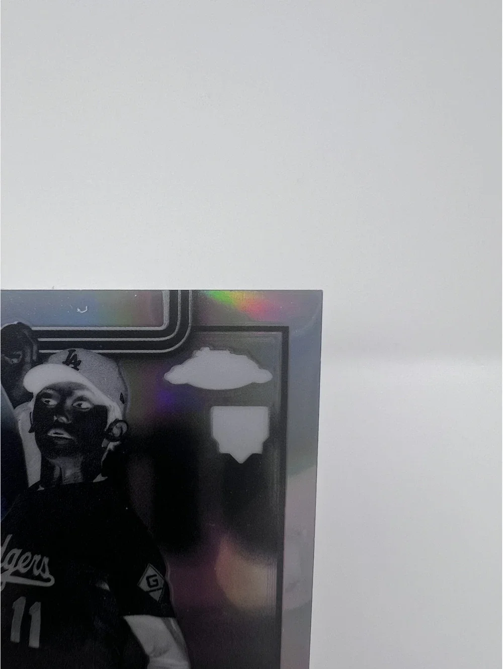Roki Sasaki Topps Chrome negative Rookie Baseball Card Los Angeles Dodgers